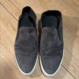 Vince Women's Gray Suede Slip-On Shoes - 8.5